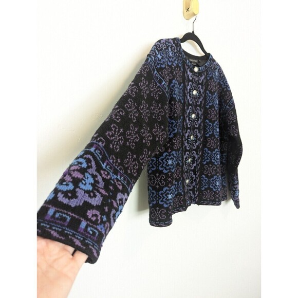 Nomadic Trading Cardigan Womens Purple Lambswool Size M - Picture 4 of 10